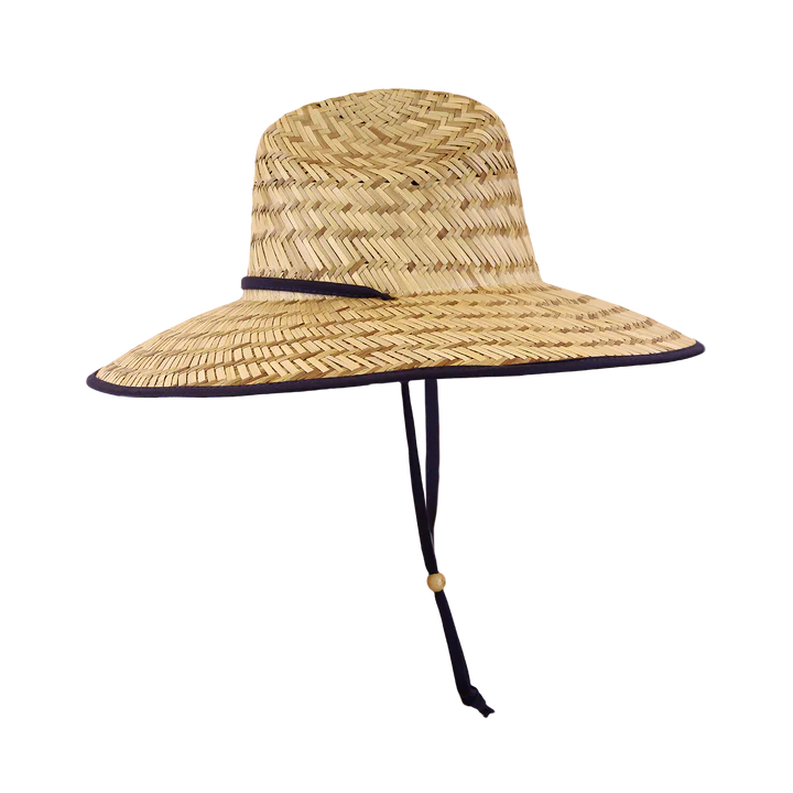 Straw Lifeguard Hat With Vac-Con Leather Patch
