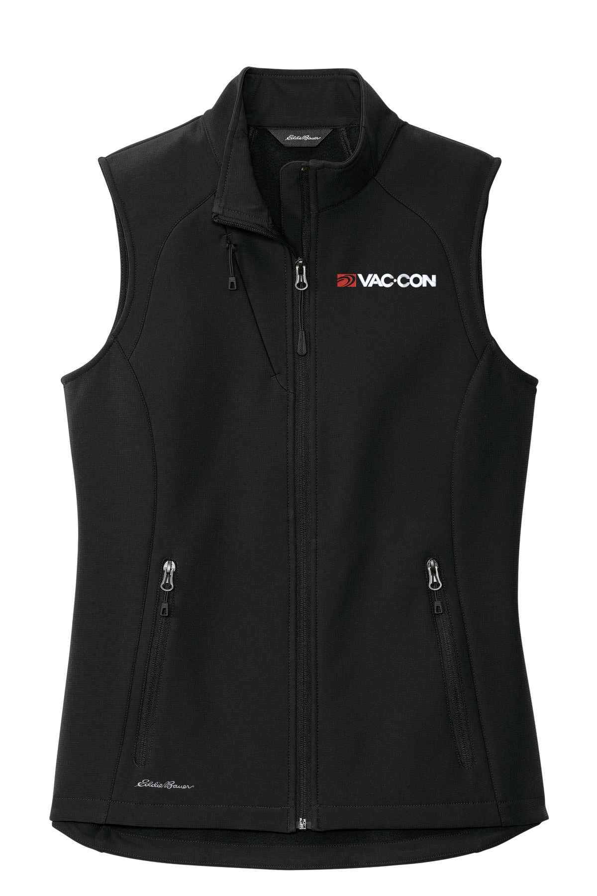 Eddie Bauer Women's Stretch Soft Shell Vest With Embroidered Vac-Con Logo