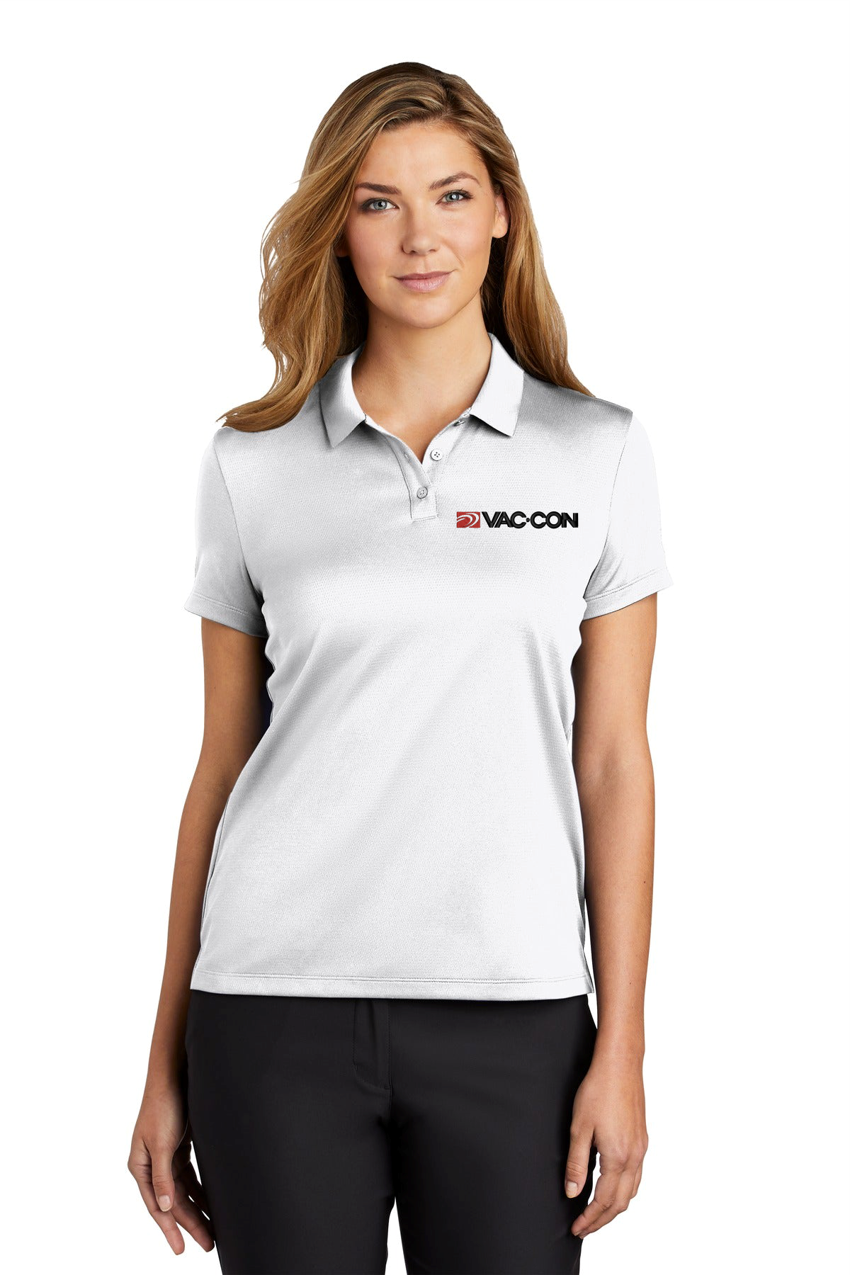 Nike Women's Dry Essential Solid Polo With Embroidered Vac-Con Logo