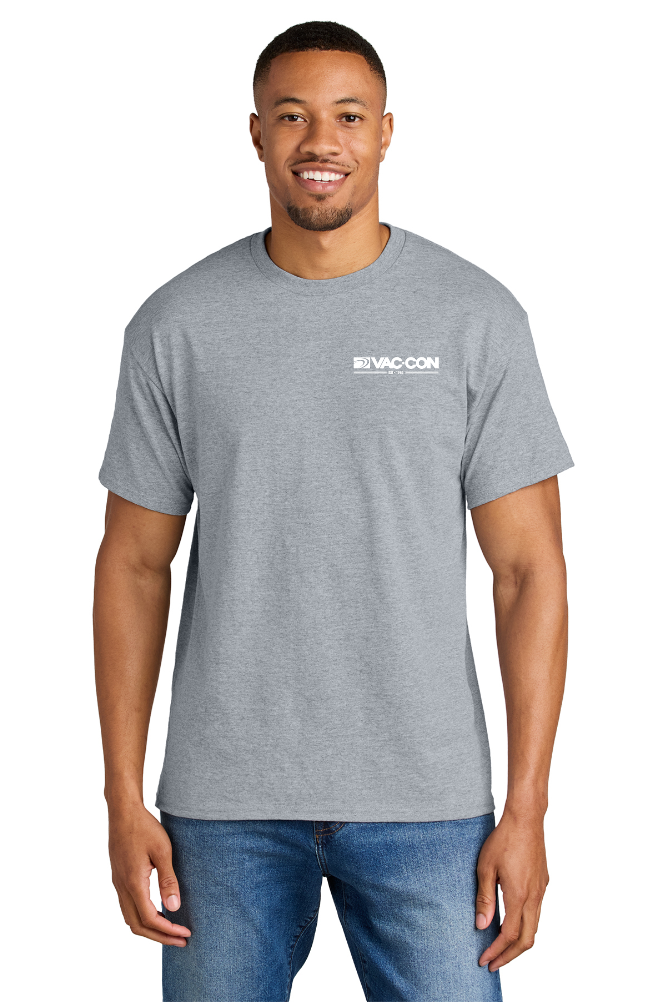 Gildan DryBlend 50 Cotton/50 Poly T-Shirt With Vac-Con Left Chest & License Plate Back