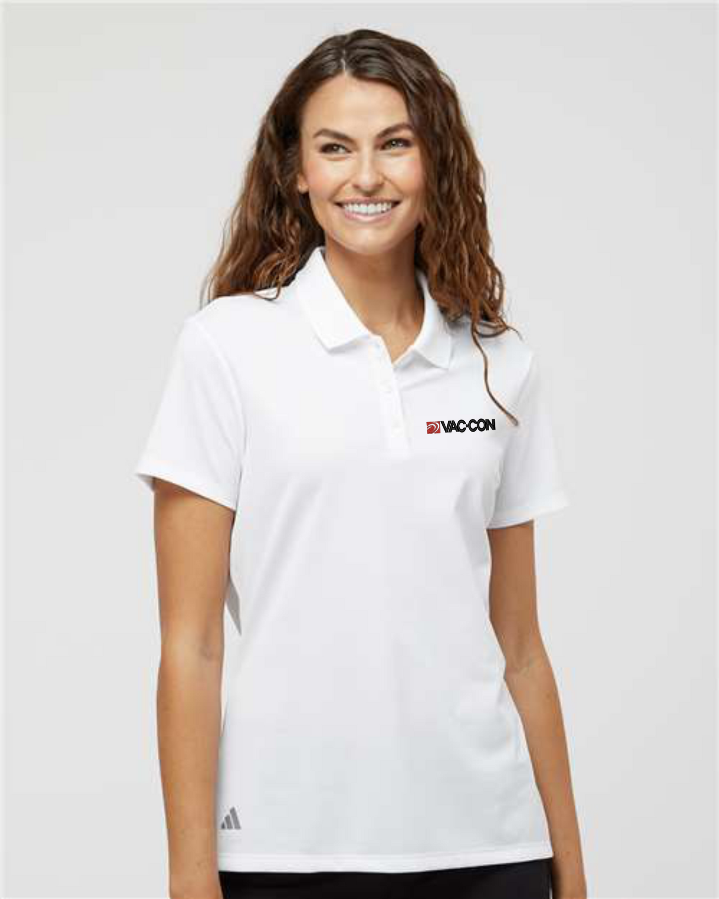 Adidas Women's Basic Sport Polo With Embroidered Vac-Con Logo