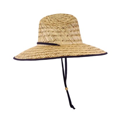 Straw Lifeguard Hat With Vac-Con Leather Patch