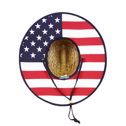 Straw Lifeguard Hat With Vac-Con Leather Patch