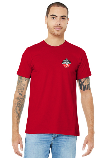 BELLA+CANVAS 3001 Unisex Jersey Short Sleeve Tee With Left Chest & Full Back Screenprint