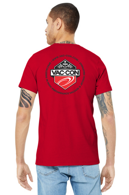 BELLA+CANVAS 3001 Unisex Jersey Short Sleeve Tee With Left Chest & Full Back Screenprint