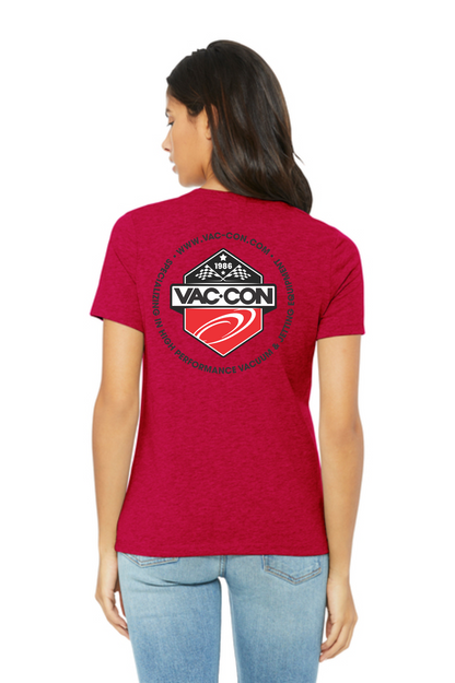 BELLA+CANVAS Women’s Relaxed CVC Tee T-Shirt With Left Chest & Full Back Screenprint (Copy)