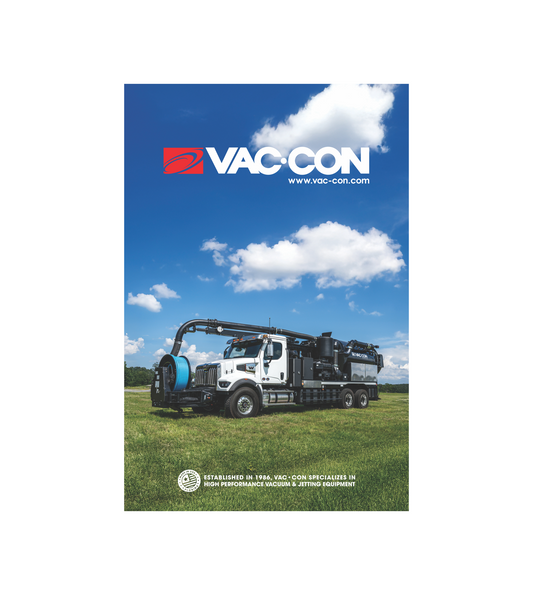 Vac-Con Combination Sewer Black 24" x 36" Poster