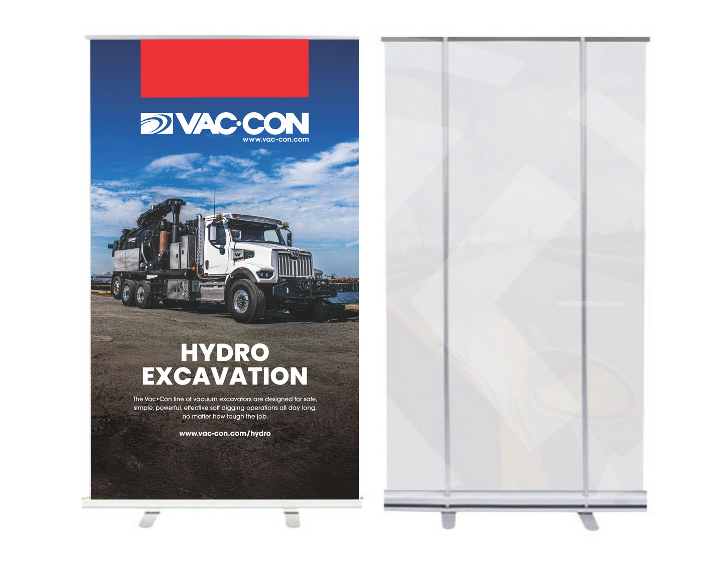 Vac-Con Hydro Excavation Retractable Banners