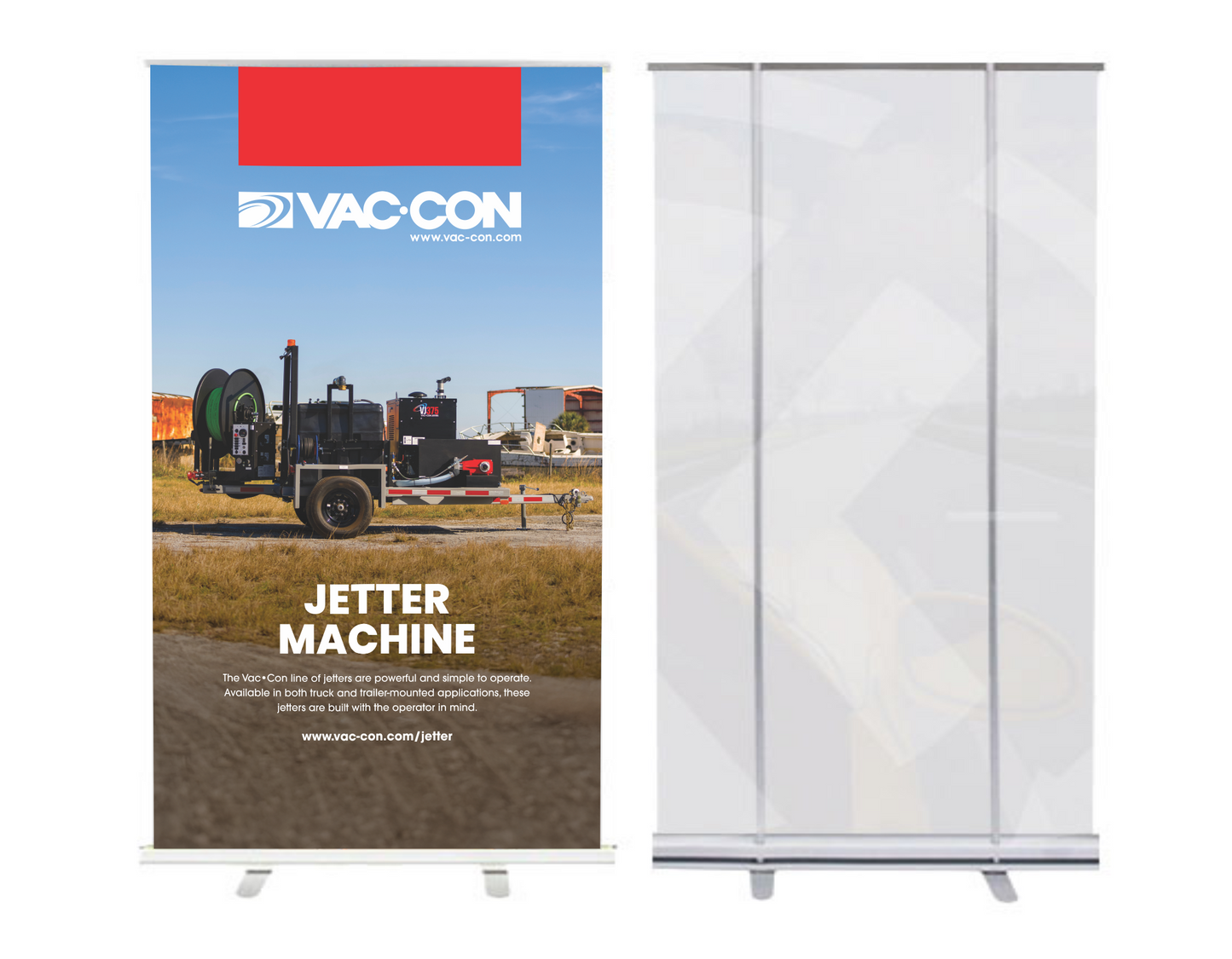 Vac-Con Jetter Machine Retractable Banners