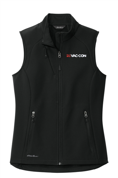 Eddie Bauer Women's Stretch Soft Shell Vest With Embroidered Vac-Con Logo