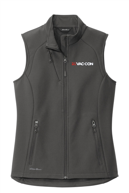 Eddie Bauer Women's Stretch Soft Shell Vest With Embroidered Vac-Con Logo
