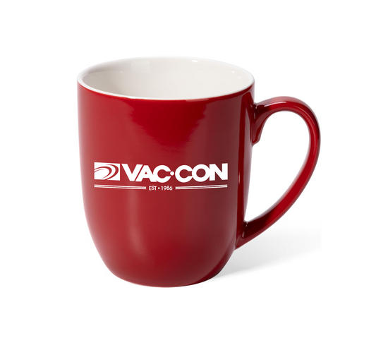 Vac-Con 16 ounce Ceramic Red Bistro Style Coffee Mug