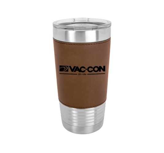 Vac-Con 20 Ounce Stainless Steel & Leather Tumbler