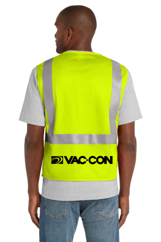 Vac-Con ANSI 107 Class 2 Mesh Pocketed Zippered Vest