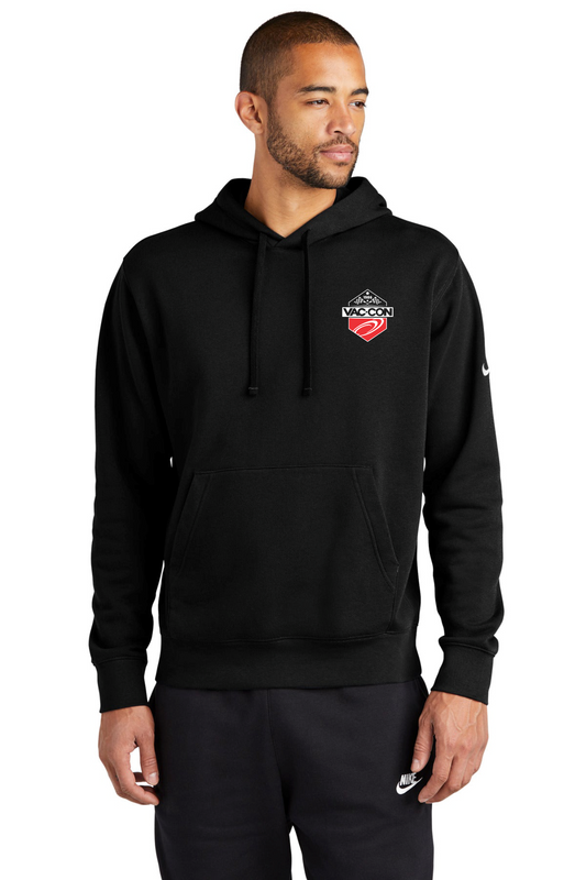 Nike Club Fleece Sleeve Swoosh Pullover Hoodie With Left Chest & Full Back Screenprint