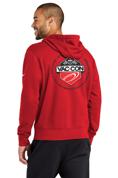 Nike Club Fleece Sleeve Swoosh Pullover Hoodie With Left Chest & Full Back Screenprint